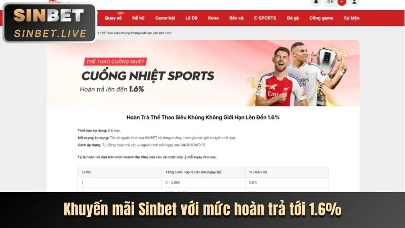 Giao diện cá cược thể thao đa dạng trên nbet88